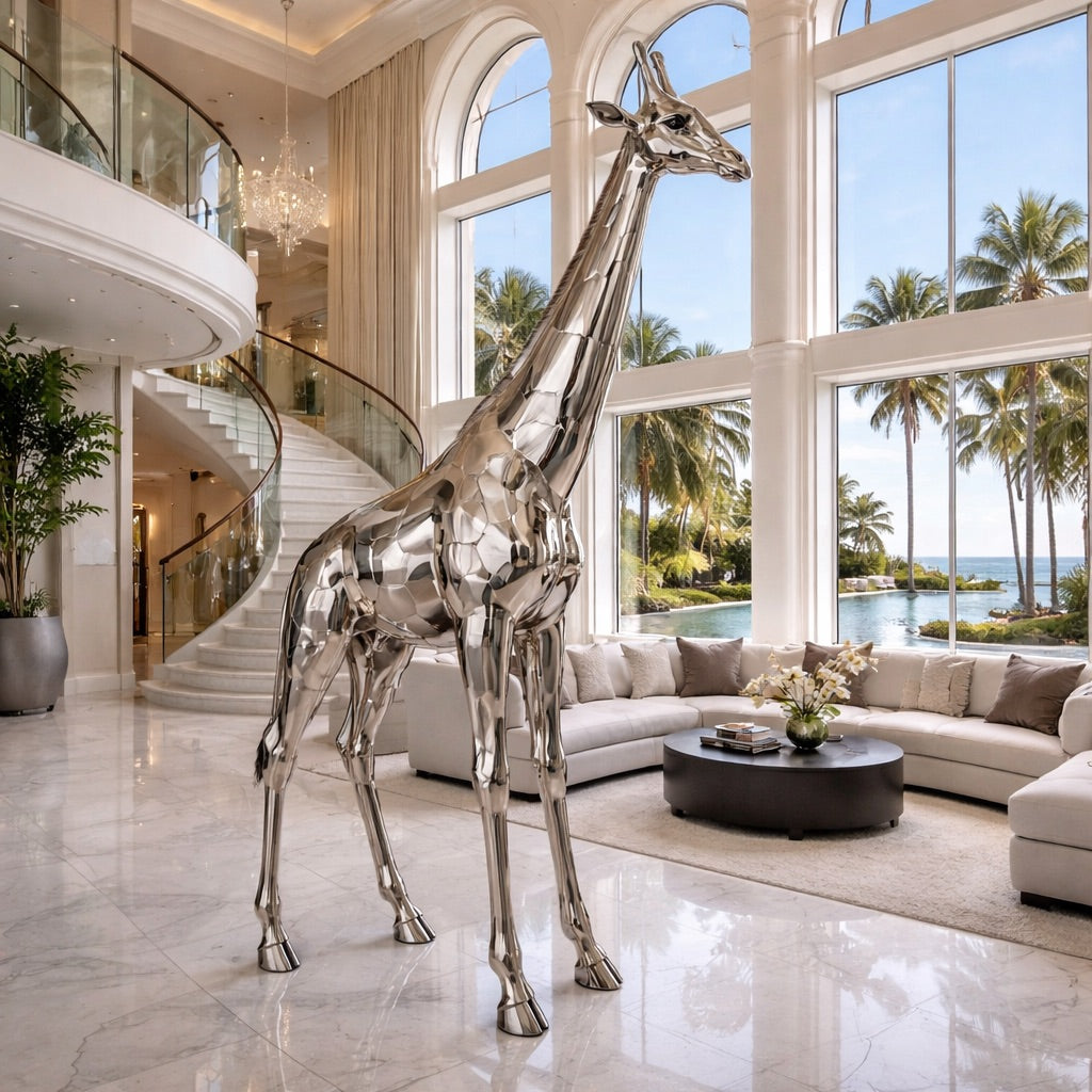 OSO Stainless Steel Sovereign Reach Sculpture - Height: 108 inch (274 cm)