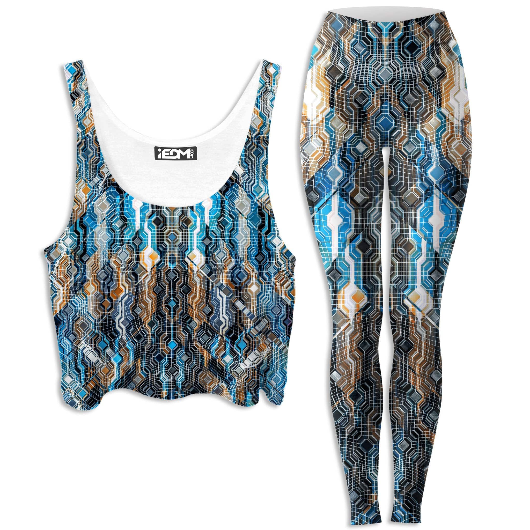 Fractional Data Crop Top and Leggings Combo