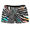 Stripped Chaos High-Waisted Women's Shorts