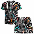 Stripped Chaos T-Shirt and Shorts Combo