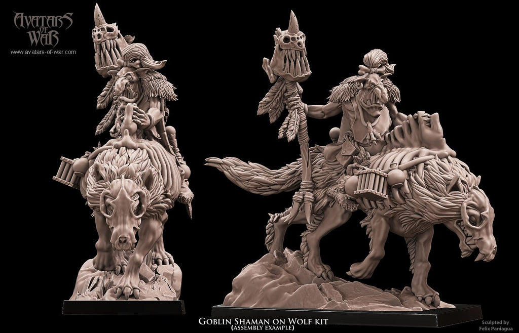 Goblin Shaman on Wolf, Avatars of War