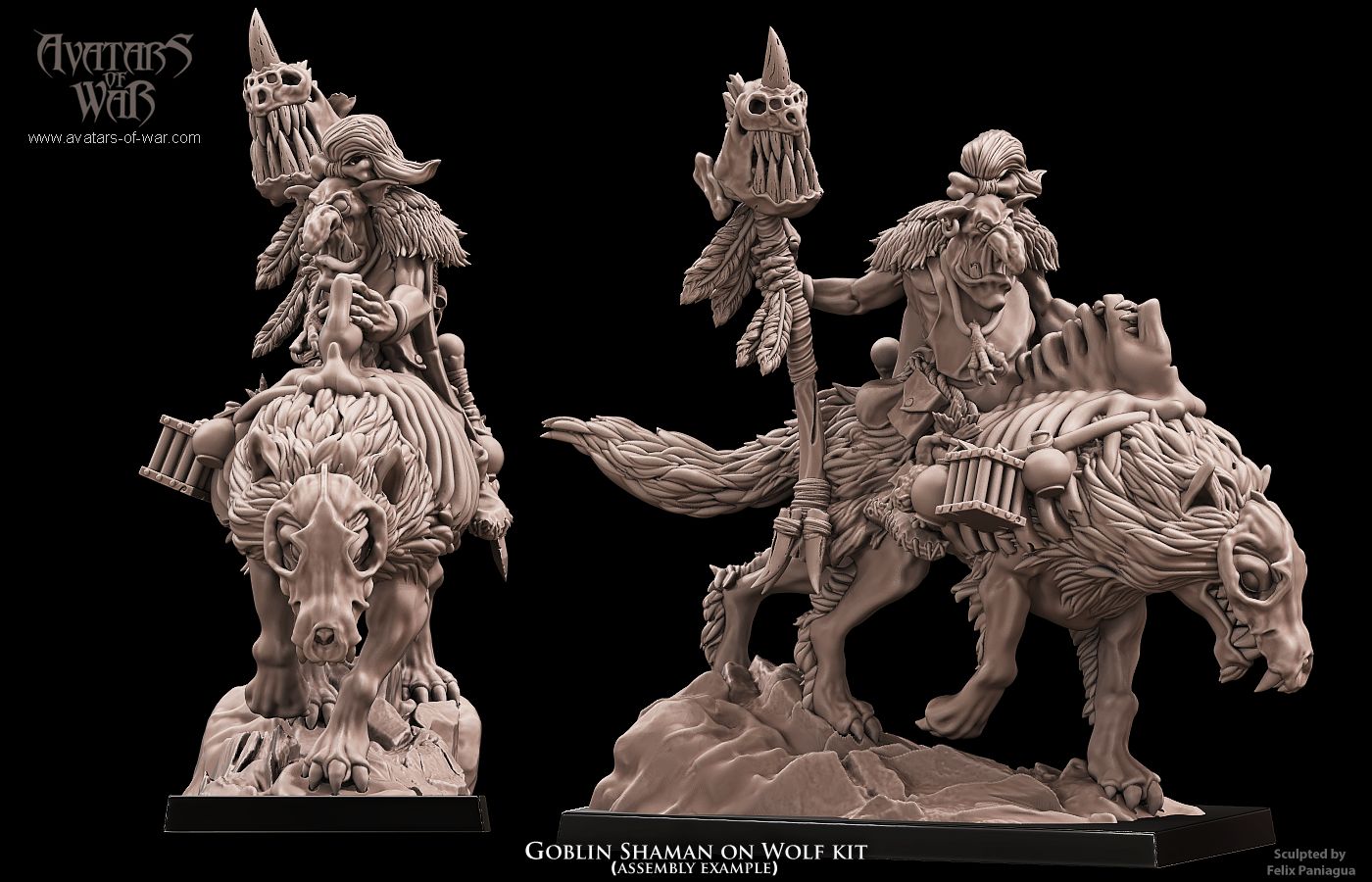 Goblin Shaman on Wolf, Avatars of War