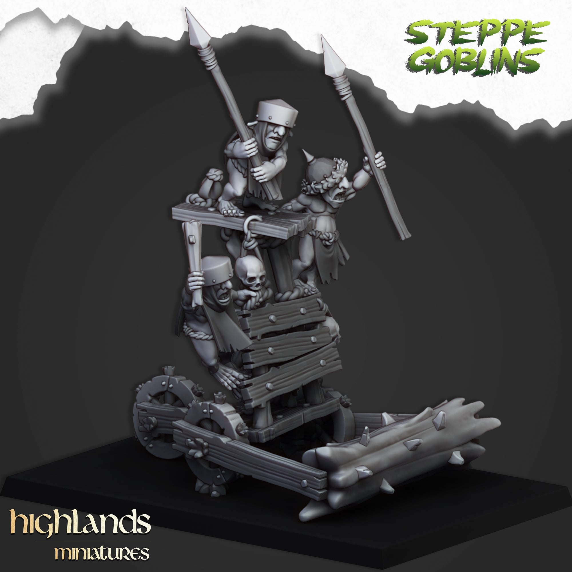 Steppe Goblors roller, Highlands Miniatures