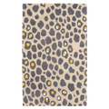 Gold and Gray Leopard Spots Hand Tufted Wool Rug