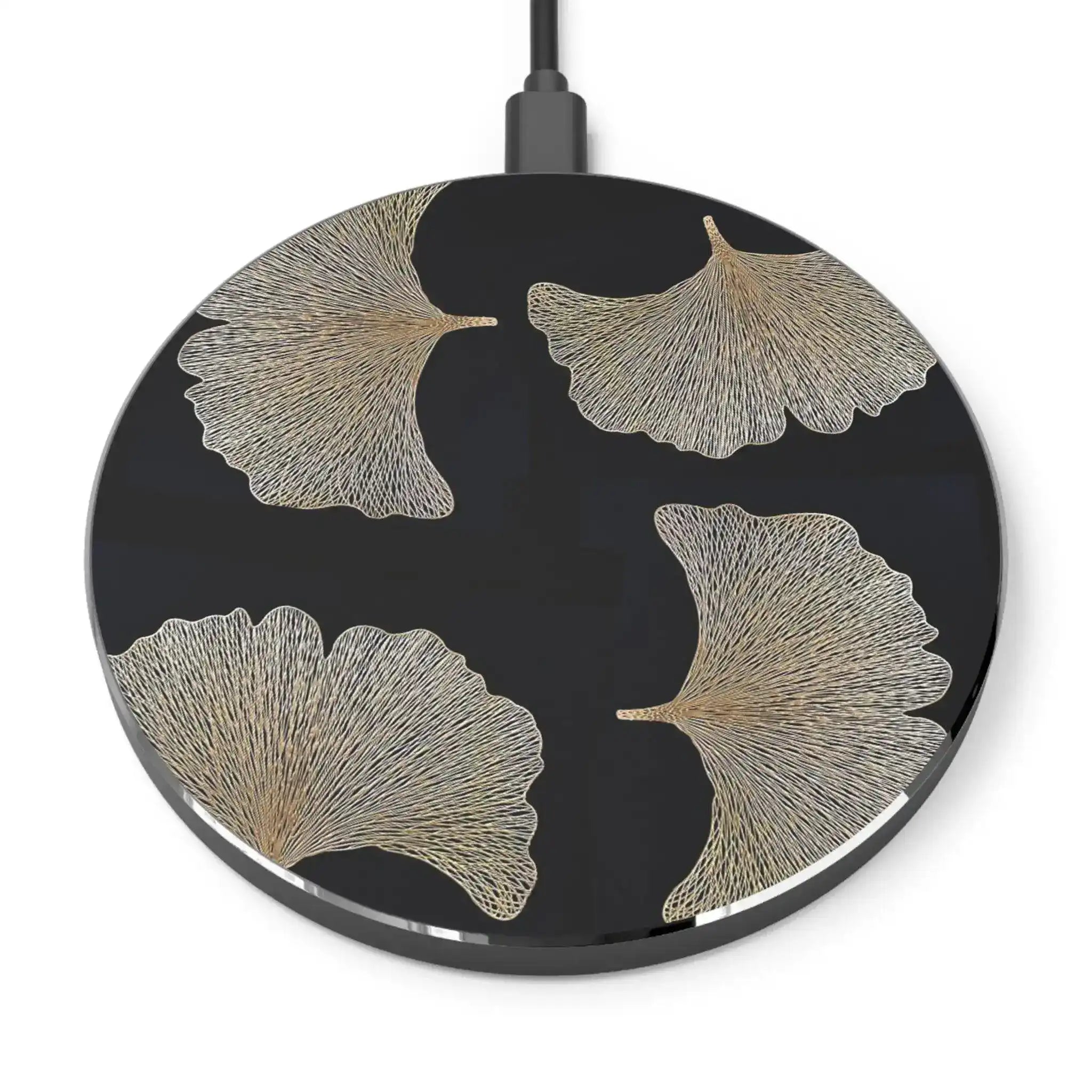 Gold Gingko Leaves Wireless Charger