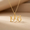 Personalised Year Of Birth Necklace - Gold Vermeil / Style 3