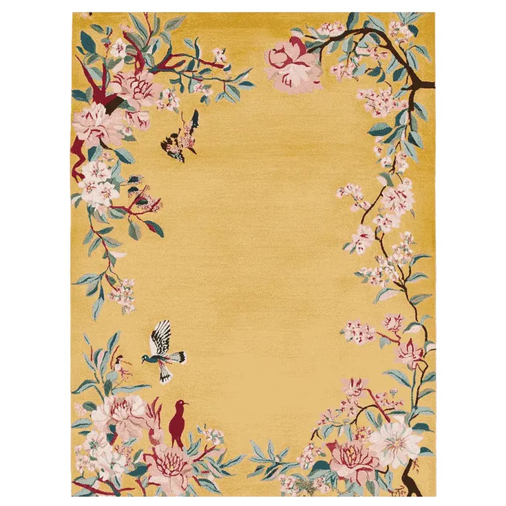 Golden Garden Flight Hand Tufted Rug
