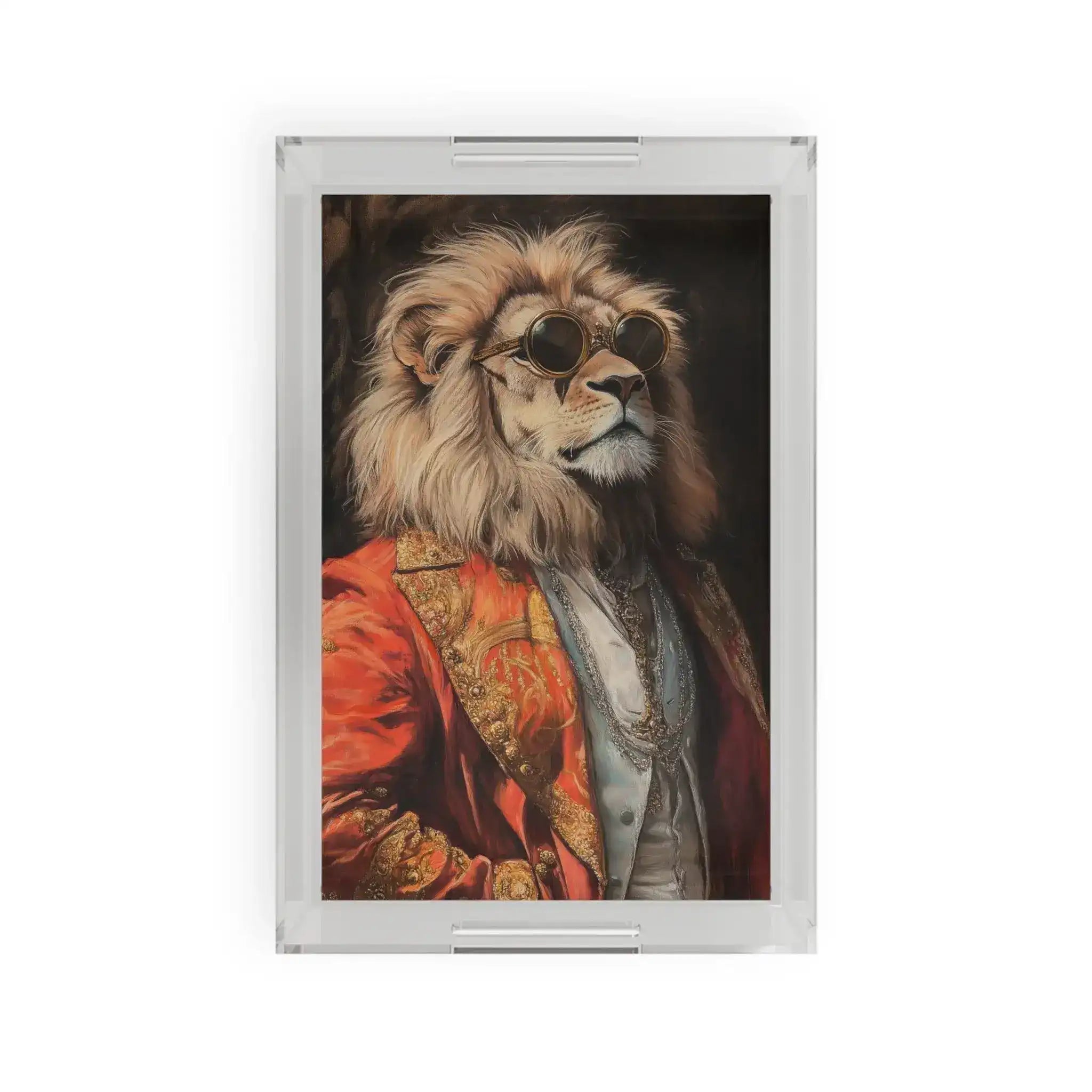 Golden Majesty Luxe Lion Serving Tray