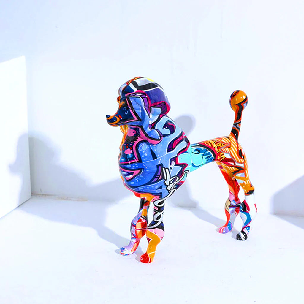 ArtZ® Poodle Nordic Painted Statue - Continental