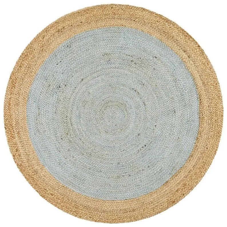 Gray Round Jute Rug 5' x 5'