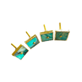 Green Agate Cabinet Door Pull Handle - Set of 4