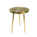 Green Agate Round Edge Accent Table