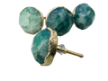 Green Fluorite Agate Cabinet Door Pull Handle - Set of 4