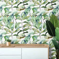 Green Leaves Watercolor Botanical Wallpaper
