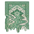 Green Melting Traditional Persian Hand Tufted Wool Rug