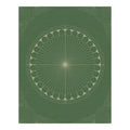 Green Moon Art Deco Hand Tufted Wool Rug