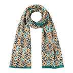 Green & Orange Islamic Art-Inspired Scarf Sabika