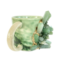 Green Quartz Marbled Ceramic Coffee Mug - Set of 2
