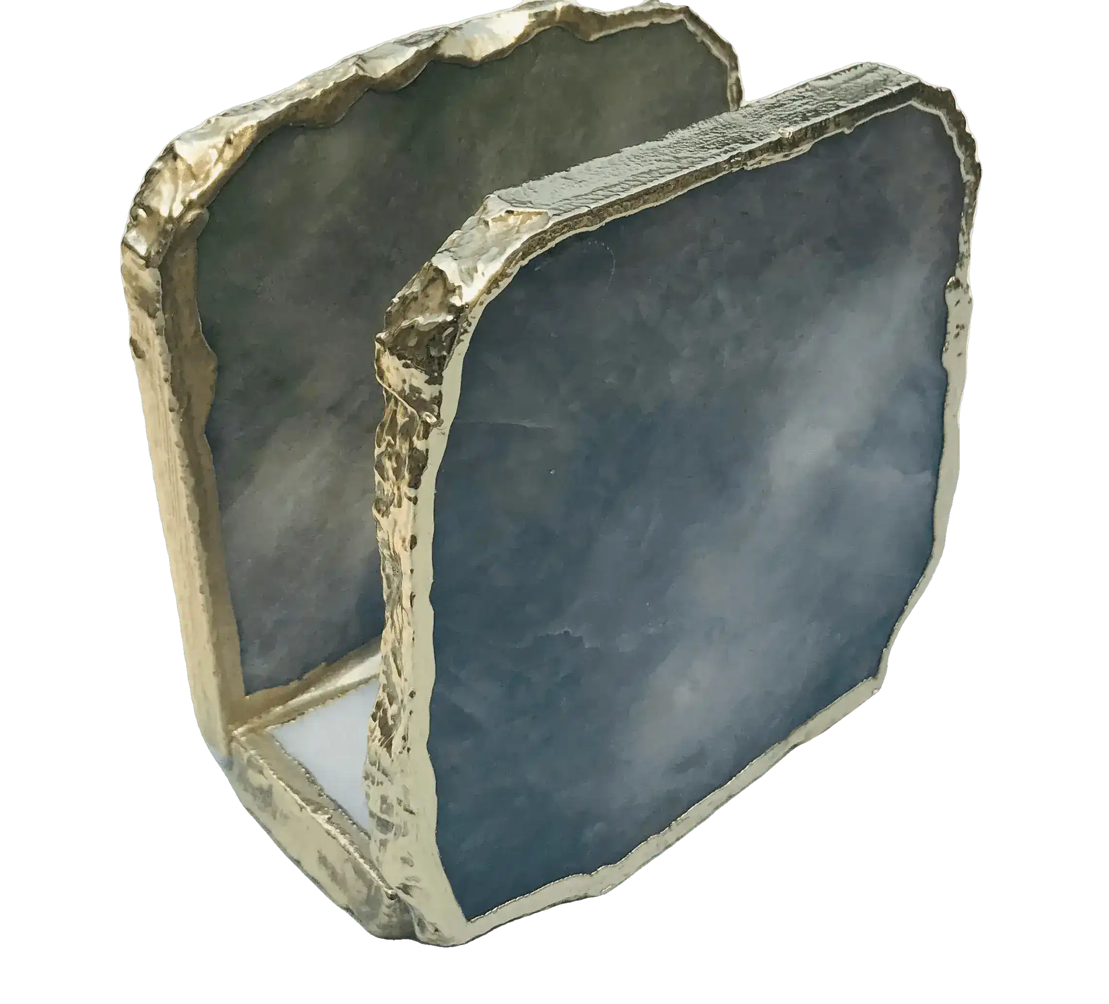 Grey Agate Stone Napkin Holder