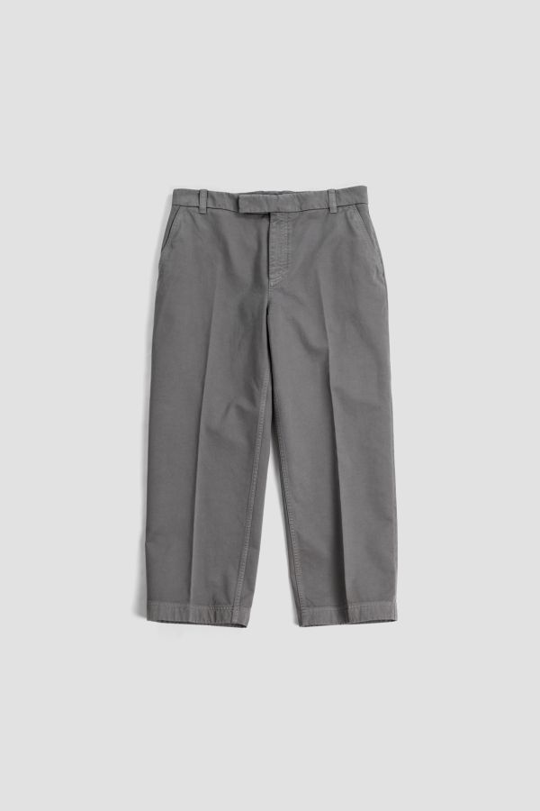 Thom Browne Brushed Cotton Canvas Utility Trousers — Gray