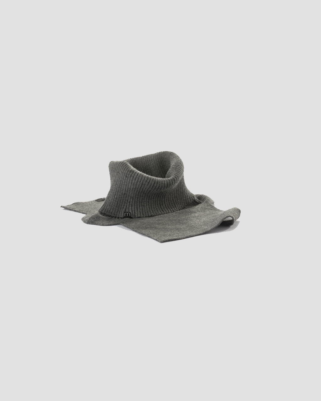 Jersey de cuello vuelto minimo mujer gris