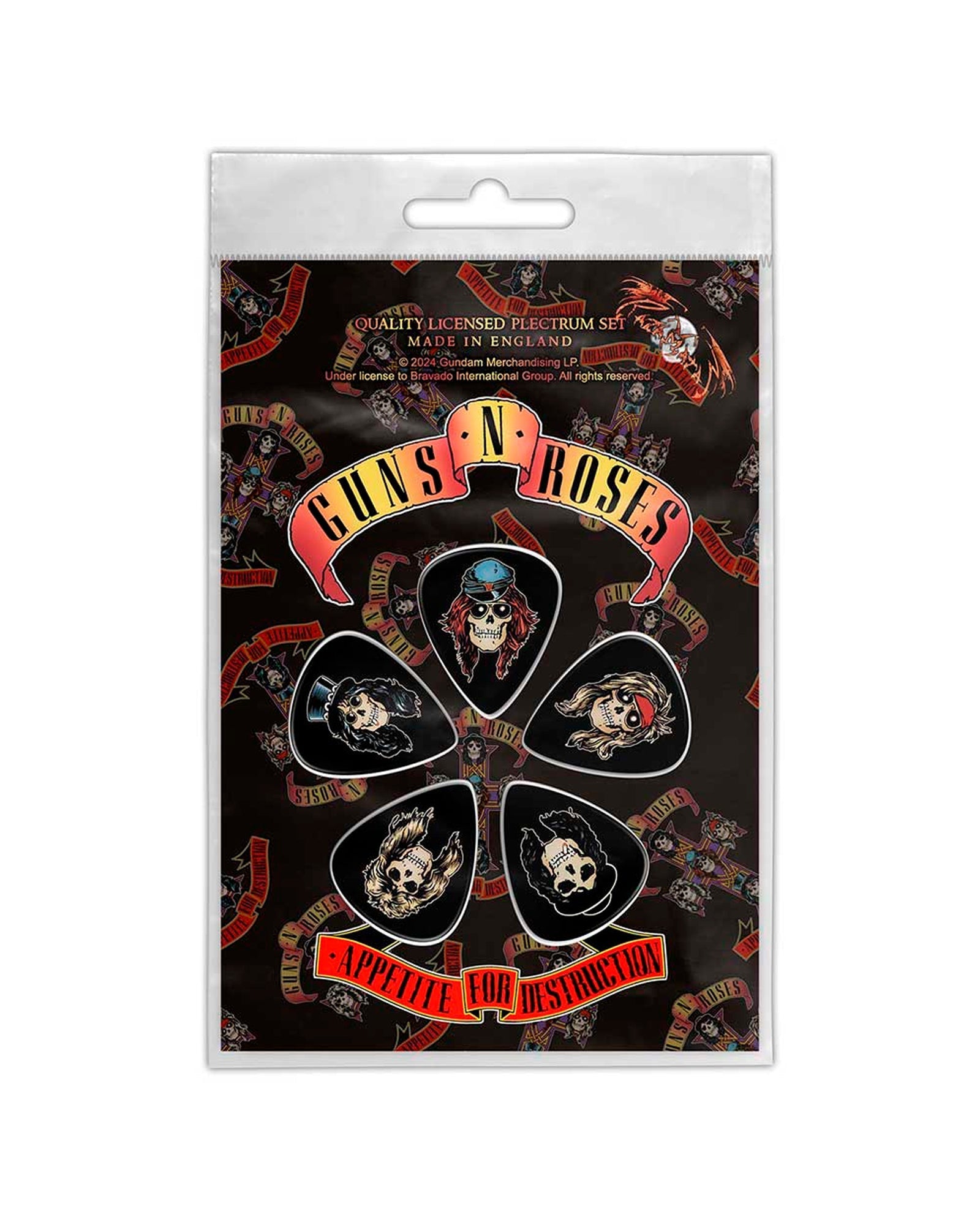 Guns N' Roses - Pack de púas  "Appetite For Destruction"