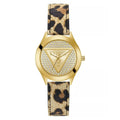 Guess Crystal-Paved Gold Dial Watch — Gold