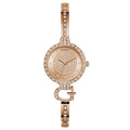 Guess Crystal-Embellished Watch — Rose Gold