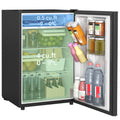 4.5 Cu.Ft Mini Fridge with Freezer, Wheels, Adjustable Thermostat & Reversible Door, Black