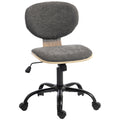 Ergonomic Home Office Desk Chair with Rocking Function, Adjustable Height & Curved Back, Grey