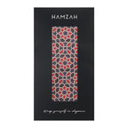 Navy Blue and Red Geometric Scarf - Islamic Art Inspiration Mirath