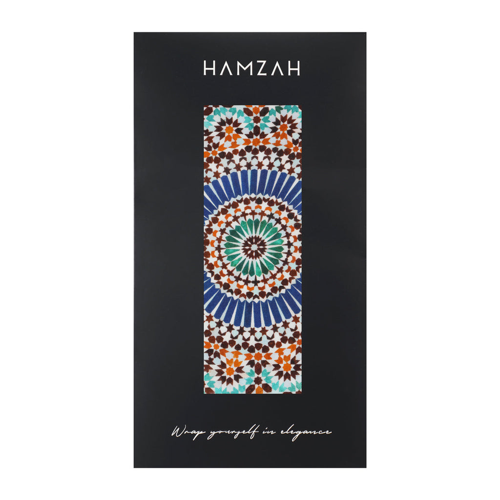 Moroccan Tiles Inspired Multicolor Scarf Dajla