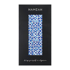 Blue and White Scarf Islamic Art - Aziza Iqbal - Alcazaba Azul