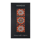Islamic Art Scarf – Red & Blue Mandala Design, 100% Modal - Bahar