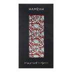 Burgundy and Gray Silk Scarf with Roses Print Noisette
