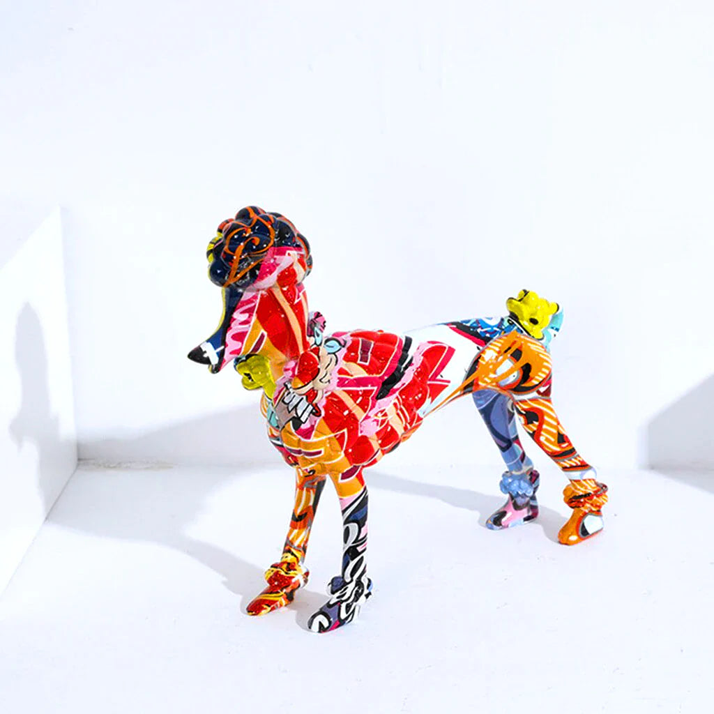 ArtZ® Poodle Nordic Painted Statue - Royal