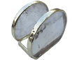 Hand Rounded Clear Quartz Agate Napkin Holder