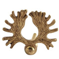 Handmade Brass Reindeer Antlers Cabinet Knobs - Set of 6