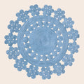 Handmade Desi Round Jute Rug - Blue
