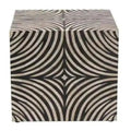 Handmade Modern Zebra Pattern Wooden Side End Table