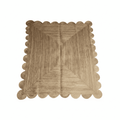 Handmade Natural Color Scalloped Border Jute Rug