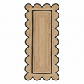 Black Scalloped Border Jute Rug