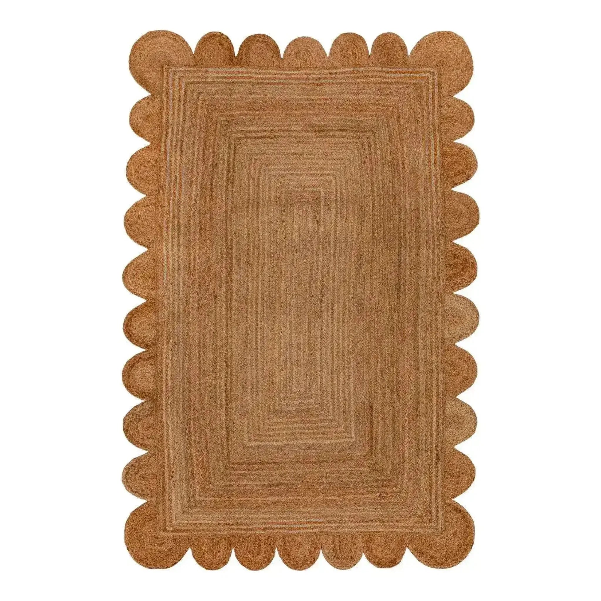 Handmade Scalloped Jute Rug