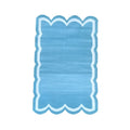 Handwoven Blue/White Scallop Cotton Rug