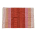 Handwoven Red Ombre Cotton Rug with Fringes