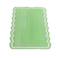 Handwoven Reversible Cotton Scalloped Rug - green