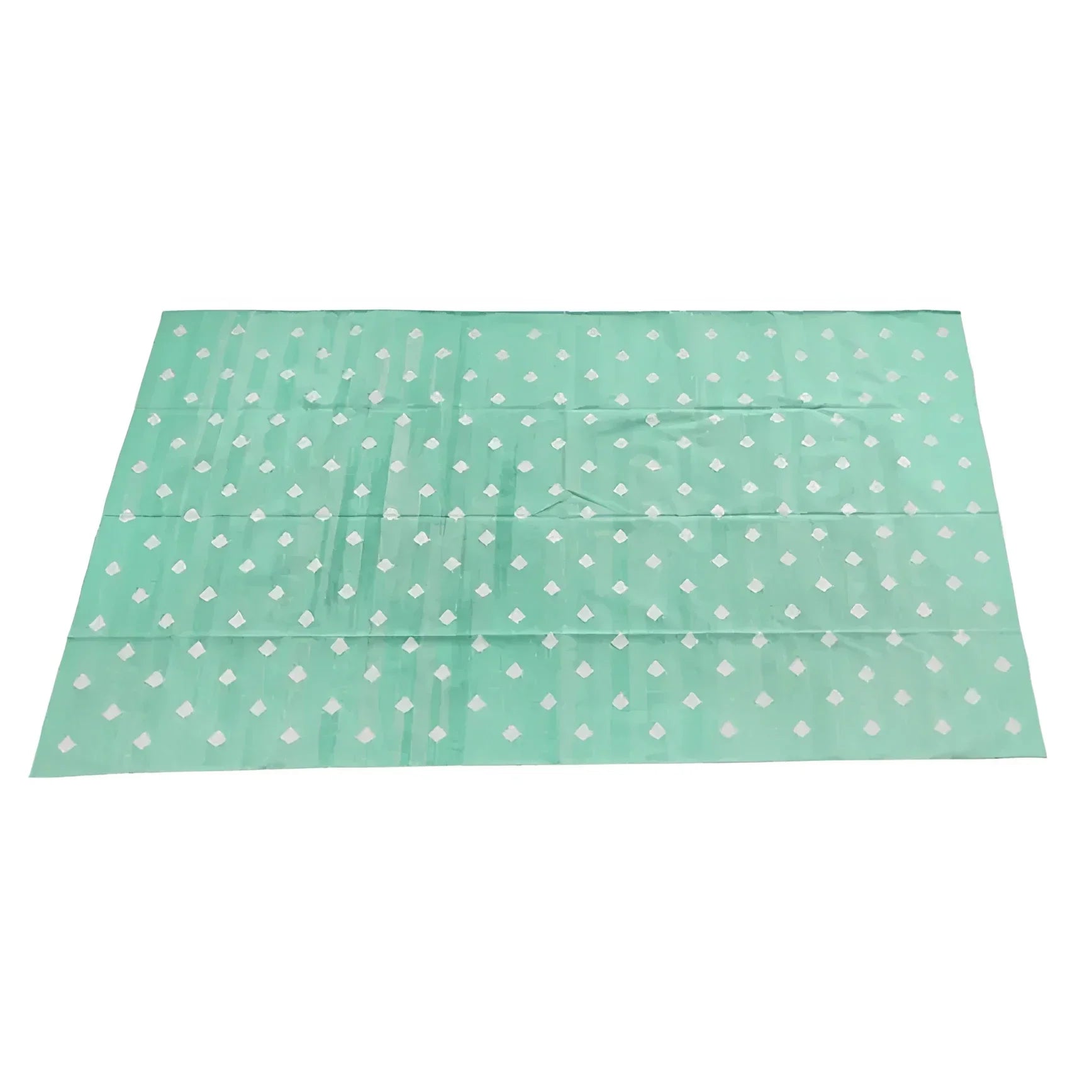 Handwoven Reversible Diamond Cotton Rug - Light Green