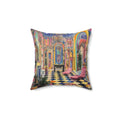 Harlequin Hype Checkered Floor Throw Pillow