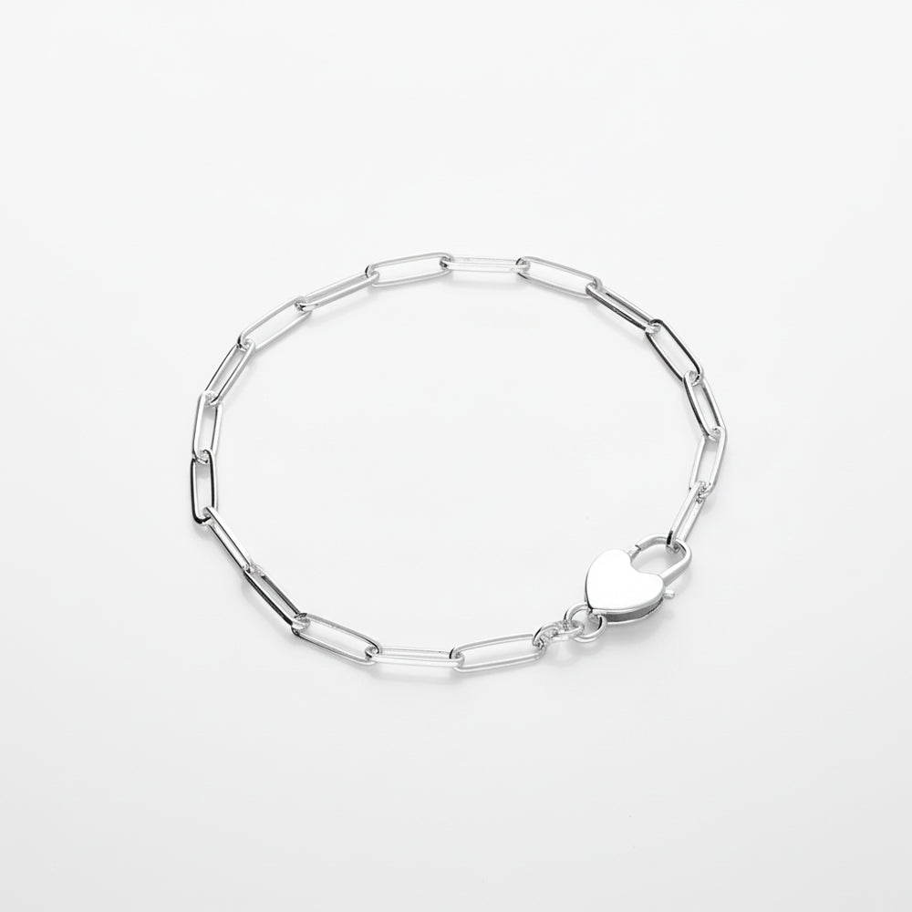 Heart Padlock Paper Chain Bracelet