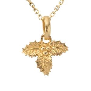 December Birth Flower Pendant – Holly & Narcissus
